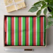 Rood Groen Strepen Patroon Ontwerp Tissuepapier (Geschenk)
