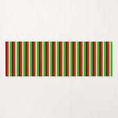 Rood Groen Strepen Patroon Ontwerp Yogamat (Achterkant (horizontaal))