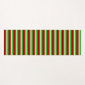 Rood Groen Strepen Patroon Ontwerp Yogamat (Voorkant (horizontaal))