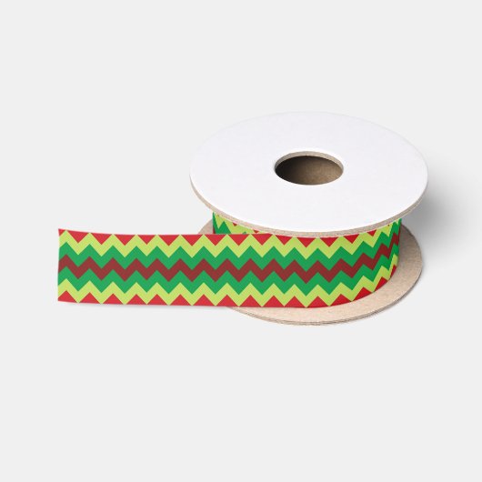 Rood groen strijkband satijnen lint (Spoel)