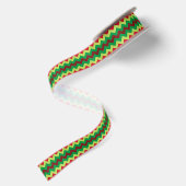 Rood groen strijkband satijnen lint (Achterkant)