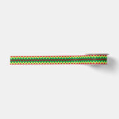 Rood groen strijkband satijnen lint (Voorkant)