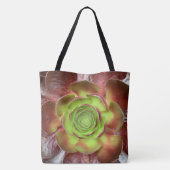 Rood Groen Succulent Plant Tote Bag (Achterkant)