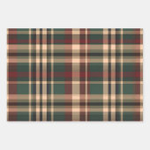 ROOD GROEN TAN WINTERVAKANTIE PLAID PATROON INPAKPAPIER VEL (Voorkant 3)