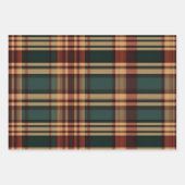ROOD GROEN TAN WINTERVAKANTIE PLAID PATROON INPAKPAPIER VEL (Voorkant 2)