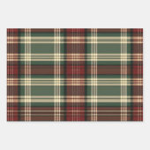 ROOD GROEN TAN WINTERVAKANTIE PLAID PATROON INPAKPAPIER VEL (Voorkant)