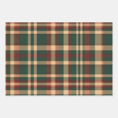 ROOD GROEN TAN WINTERVAKANTIE PLAID PATROON INPAKPAPIER VEL (Voorkant 2)