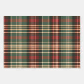 ROOD GROEN TAN WINTERVAKANTIE PLAID PATROON INPAKPAPIER VEL (Voorkant)
