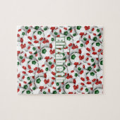 rood groen team kleuren jongens voetbal legpuzzel (Horizontaal)