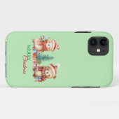 Rood Groen Teddybeer Santa Vrolijk Kerstfeest Case-Mate iPhone Case (Achterkant (horizontaal))