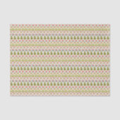 Rood Groen Traditionele Kersttrui Stripe Fun Tissuepapier (Voorkant)