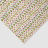 Rood Groen Traditionele Kersttrui Stripe Fun Tissuepapier (Detail)