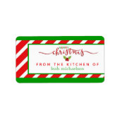 Rood groen uit de keuken van Kerstmis Etiket (Voorkant)