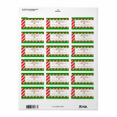 Rood groen uit de keuken van Kerstmis Etiket (Full Sheet)