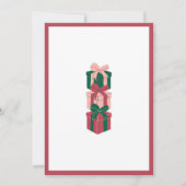 Rood & Groen Vakantie Gift Box Design Kaart (Voorkant)
