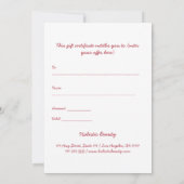 Rood & Groen Vakantie Gift Box Design Kaart (Achterkant)