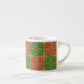 Rood Groen Vakantie Gotische Espresso Cup Kop (Rechts)