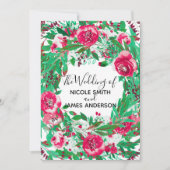 Rood Groen Vakantie Kerst Bloemstuk Bloemen Bruilo Kaart (Voorkant)