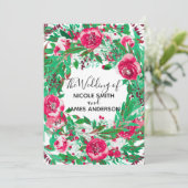 Rood Groen Vakantie Kerst Bloemstuk Bloemen Bruilo Kaart (Staand voorkant)