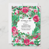 Rood Groen Vakantie Kerst Bloemstuk Bloemen Bruilo Kaart (Achterkant)