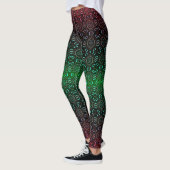 Rood Groen Vakantie Kerstmis Legging (Links)