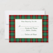 Rood Groen Vakantie Plaid Aangepaste Vakantie RSVP (Achterkant)