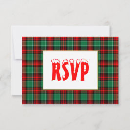 Rood Groen Vakantie Plaid Aangepaste Vakantie RSVP