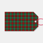 Rood Groen Vakantie Plaid Custom Gift Label Cadeaulabel (Voorkant (Horizontaal))