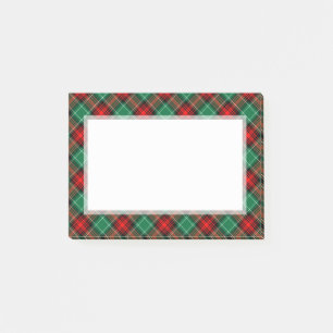 Rood Groen Vakantie Plaid Patroon Stickies Post-it® Notes