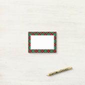 Rood Groen Vakantie Plaid Patroon Stickies Post-it® Notes (Op bureau)