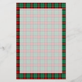 Rood Groen Vakantie Plaid Stationery Briefpapier (Voorkant)