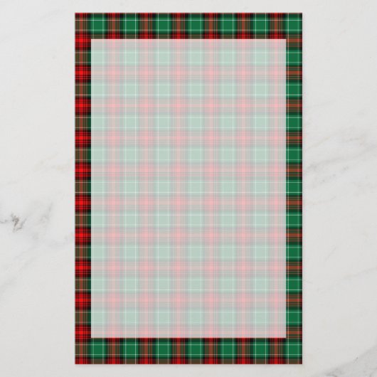 Rood Groen Vakantie Plaid Stationery Briefpapier (Voorkant)