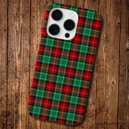 Rood groen vakwerkpatroon voor de feestdagen Case-Mate iPhone case