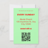 Rood Groen Verzamel met Ons Kerk Uitnodiging (Achterkant)