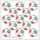 rood groen voetbalteam 13 individueel gepersonalis sticker (Vel)