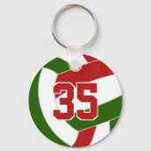 rood groen volleybal partij gunst bulk orders sleutelhanger (Voorkant)