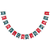 Rood Groen waterverf Beer Vrolijk Kerstfeest Vlaggetjes (Alle)