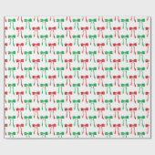 Rood & Groen Waterverf Boog Patroon Cadeaupapier (Vlak)