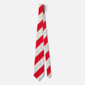 Rood & Groen Waterverf Candy Cane Striped Pattern Stropdas (Voorkant)