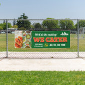 Rood Groen We Cater Catering Promo Logo Foto Spandoek (Insitu)