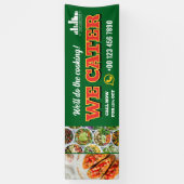Rood Groen We Cater Catering Promo Logo Foto Spandoek (Verticaal)