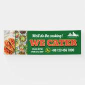 Rood Groen We Cater Catering Promo Logo Foto Spandoek (Horizontaal)