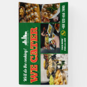 Rood Groen Wij Cater Catering Promo Logo 3 Foto Spandoek (Verticaal)
