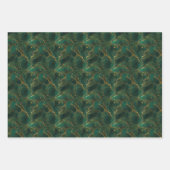 Rood Groen Wit Abstract Goud Glitter Gutting Inpakpapier Vel (Voorkant 2)