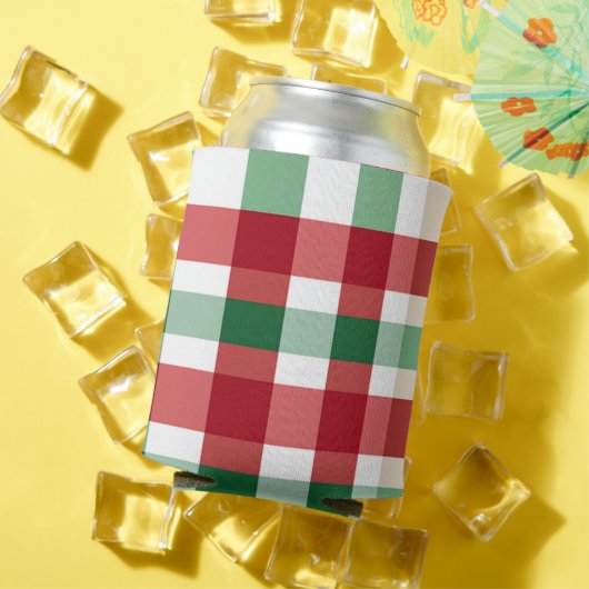 Rood Groen Wit Checkers Koelbox Blikjeskoeler (Insitu Zomer)