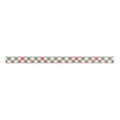 Rood Groen Wit Diagonaal Plaid 1.5 Inch Grosgrain Lint (Voorkant)