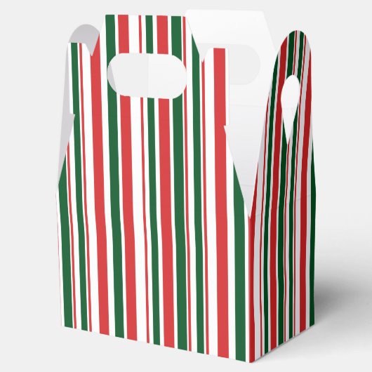 Rood Groen Wit Dun Gestreept Bedankdoosjes (Geopend)