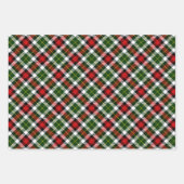 Rood groen wit en zwart gekleed inpakpapier vel (Voorkant)