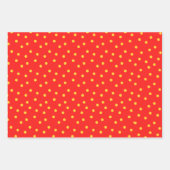 Rood Groen Wit Geel Polka Dot Inpakpapier Vel (Voorkant)