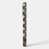  rood groen wit geruit patroon iPhone hoesje (Linkerkant)